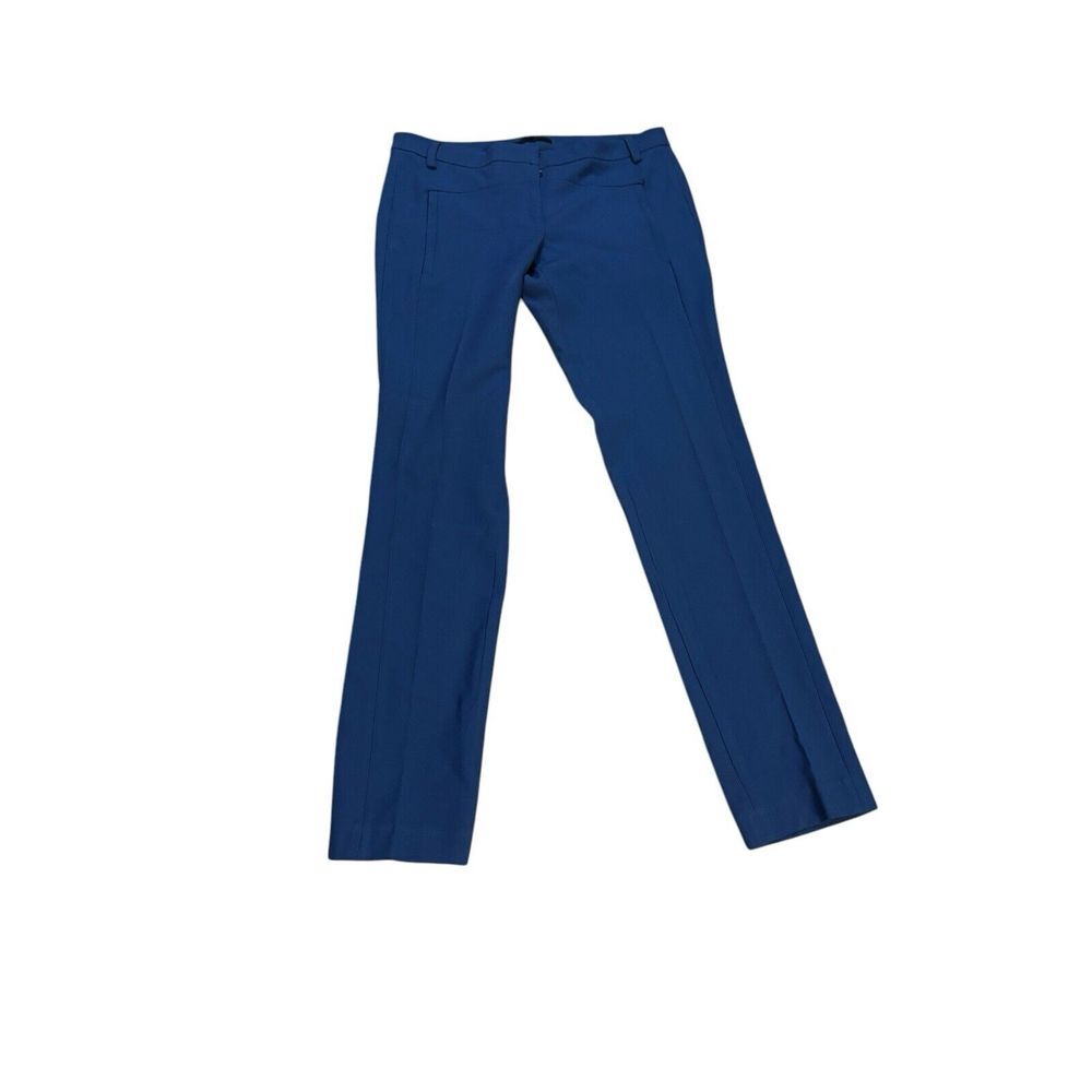 Tibi Dress Pants Blue Tapered Straight Leg Sz 4 Career Business Casual Designer